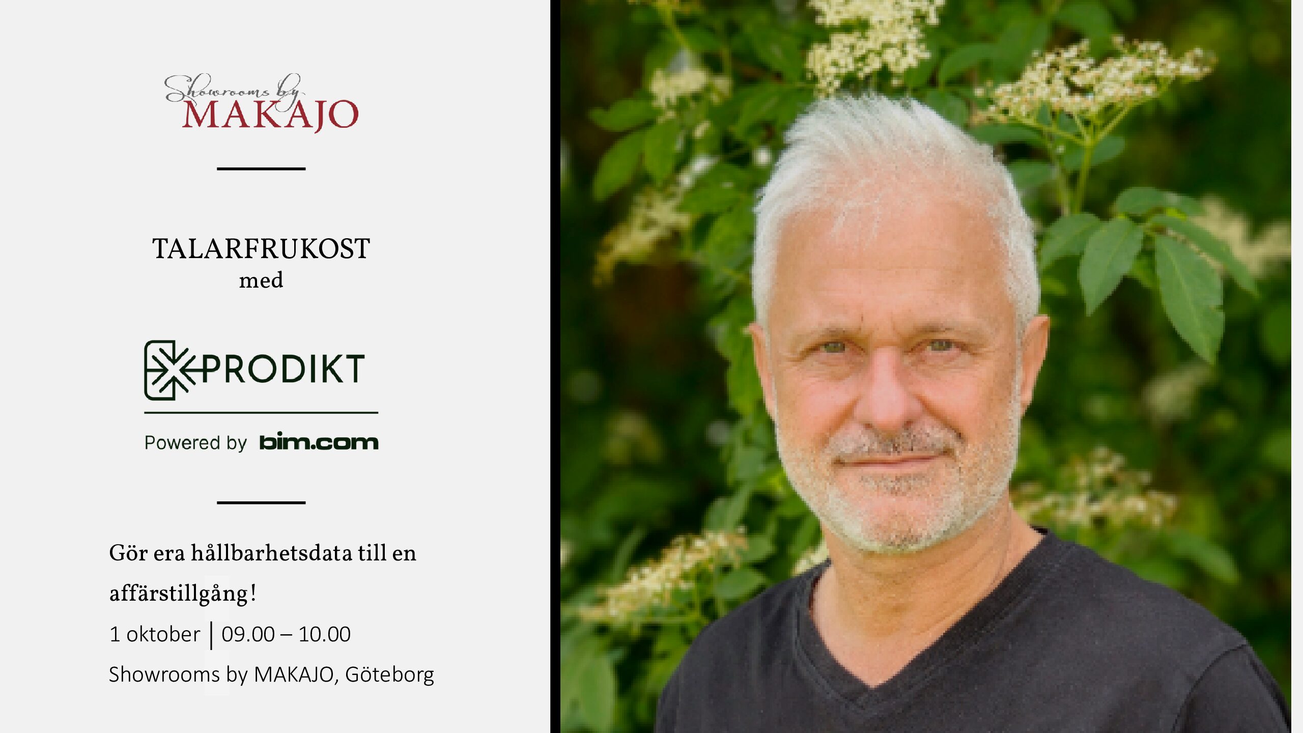 Talarfrukost med PRODIKT den 1 oktober